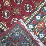 204cm x 148cm Hand Woven Color Afghan Akche - Image 6