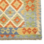 196cm x 152cm Hand Woven Afghan Kilim Rug - Image 4