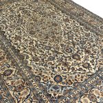352 x 244cm Hand Knotted Vintage Floral Persian Kashan Cream Wool Rug - Image 2