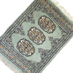 65cm x 45cm Hand Knotted Bokhara – Pale Aqua Rug - Image 2