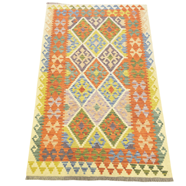 203cm x 129cm Hand Woven Afghan Kilim Rug