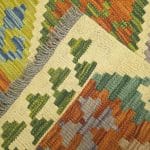 203cm x 129cm Hand Woven Afghan Kilim Rug - Image 5