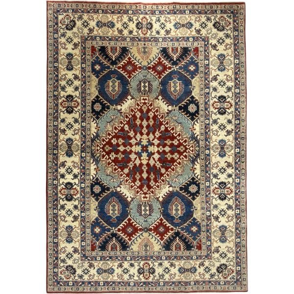 292cm x 196cm Hand Knotted Afghan Kazak Wool Rug