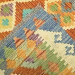 209cm x 156cm Hand Woven Afghan Kilim Rug - Image 5