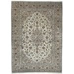 295 x 203cm Hand Knotted Persian Ivory Kashan Rug