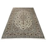 295 x 203cm Hand Knotted Persian Ivory Kashan Rug - Image 2