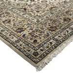 295 x 203cm Hand Knotted Persian Ivory Kashan Rug - Image 5
