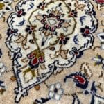 295 x 203cm Hand Knotted Persian Ivory Kashan Rug - Image 7