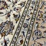 295 x 203cm Hand Knotted Persian Ivory Kashan Rug - Image 8