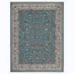 400 x 300cm Royal Blue Persian Afshan Floral Machine-Made Rug