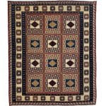 190 x 160cm Hand-Woven Tribal Kilim Somak – Wool Rug