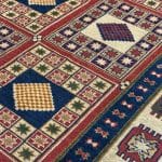 190 x 160cm Hand-Woven Tribal Kilim Somak – Wool Rug - Image 6