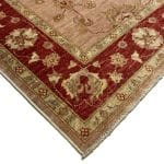241 x 188cm Hand Knotted Afghan Chobi Ziegler Wool Rug - Image 7