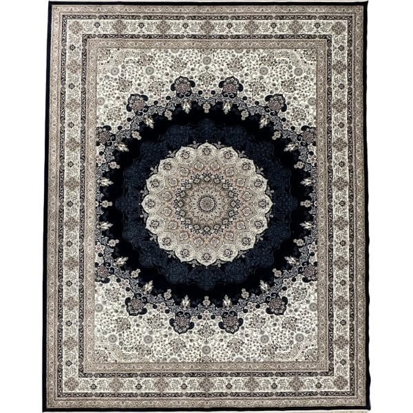 400 x 300cm Specific Navy Silk-Touch Machine Made Rug