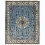400 x 300cm Imperial Sky Blue Persian Nain Design  Rug
