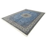 400 x 300cm Imperial Sky Blue Persian Nain Design  Rug - Image 3