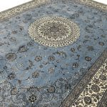 400 x 300cm Imperial Sky Blue Persian Nain Design  Rug - Image 4