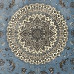 400 x 300cm Imperial Sky Blue Persian Nain Design  Rug - Image 5