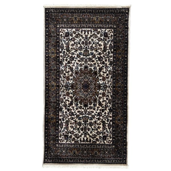150 x 80cm Classic Medallion Persian Style Beige Machine-Made Rug