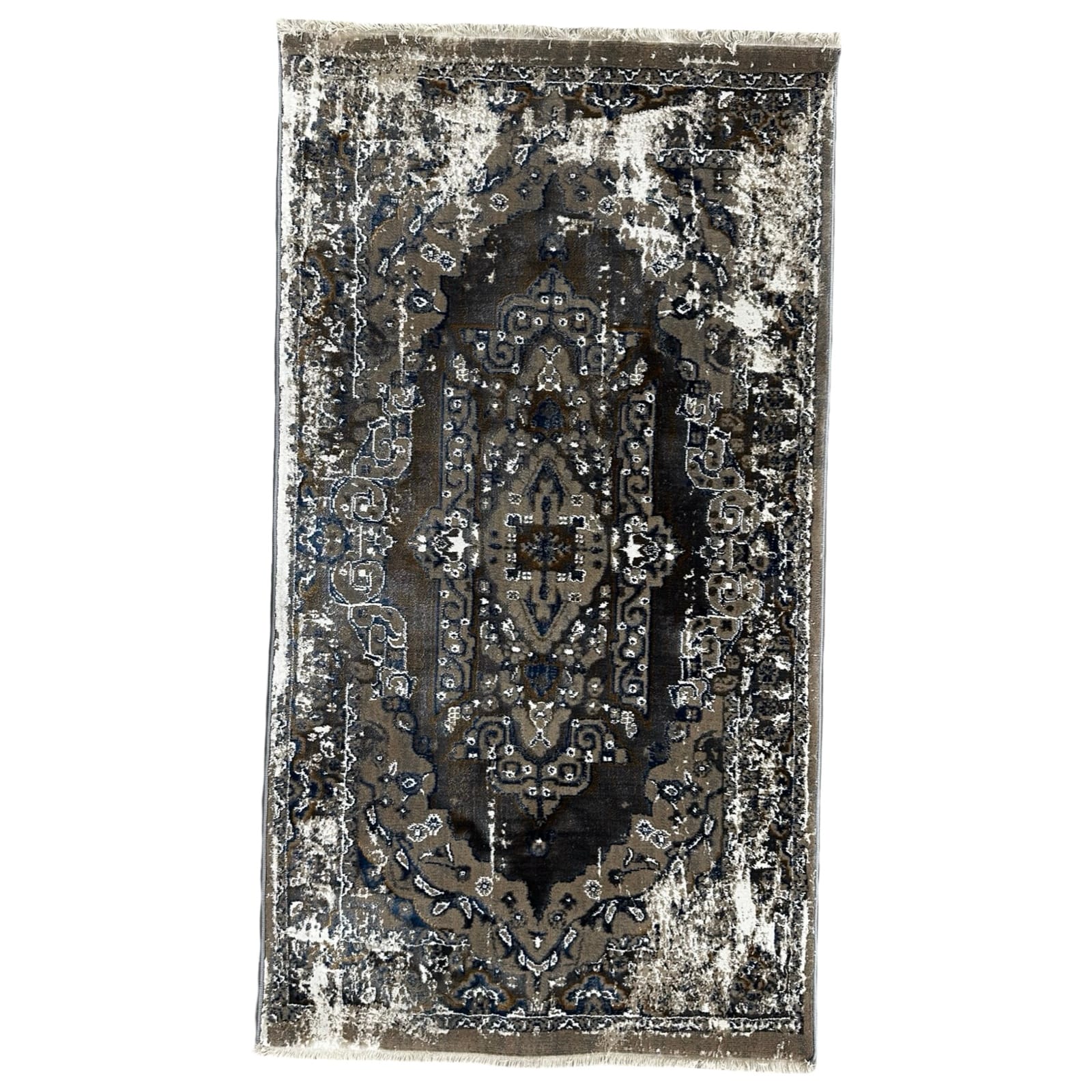 jdjdh_35 150 x 80cm Grey Persian Vintage Design Machine Made Rug - Image 1