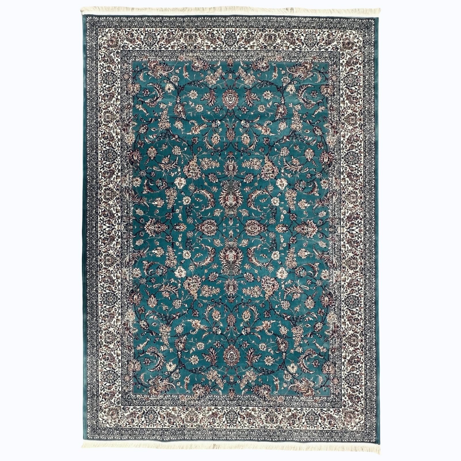 nainnnjabd_1 300 x 200cm Royal Blue Persian Afshan Floral Rug - Image 1