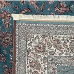 400 x 300cm Royal Blue Persian Afshan Floral Machine-Made Rug - Image 8