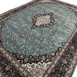 400 x 300cm Royal Persian Kashan Medallion Machine Made Blue Rug - Image 4