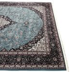 400 x 300cm Royal Persian Kashan Medallion Machine Made Blue Rug - Image 7