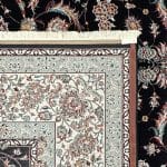 400 x300cm Royal Dark Navy Persian Afshan Floral Machine-Made Rug - Image 8