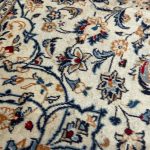 344 x 257cm Hand Knotted Persian Cream Kashan Wool Rug - Image 6