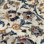 344 x 257cm Hand Knotted Persian Cream Kashan Wool Rug - Image 7