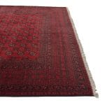 291 x 205cm Hand-Knotted Red Afghan Wool Akche Rug - Image 5