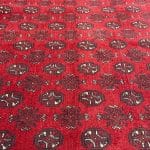 291 x 205cm Hand-Knotted Red Afghan Wool Akche Rug - Image 6