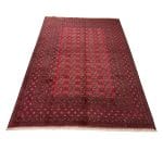 279cm x 198cm Hand-Knotted Red Afghan Wool Akche Rug - Image 2
