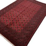 287cm x 198cm Hand-Knotted Red Afghan Wool Akche Rug - Image 3