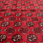 287cm x 198cm Hand-Knotted Red Afghan Wool Akche Rug - Image 6