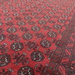 290 x 199cm Hand-Knotted Red Bokhara Afghan Akche - Image 5