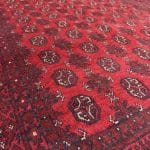 288 x 190cm Hand-Knotted Red Afghan Wool Akche Rug - Image 5