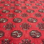 291cm x 199cm Hand-Knotted Red Afghan Wool Akche Rug - Image 4