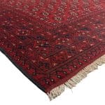 280cm x 192cm Hand-Knotted Red Afghan Wool Akche Rug - Image 6