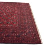280cm x 192cm Hand-Knotted Red Afghan Wool Akche Rug - Image 5