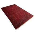 287 x 194cm Hand Knotted Afghan Akche – Wool Rug - Image 3