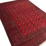 289cm x 205cm Hand-Knotted Red Afghan Wool Akche Rug - Image 3