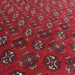 289cm x 205cm Hand-Knotted Red Afghan Wool Akche Rug - Image 5
