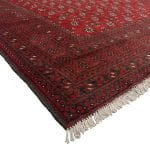 289cm x 205cm Hand-Knotted Red Afghan Wool Akche Rug - Image 6