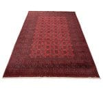 288 x 190cm Hand-Knotted Red Afghan Wool Akche Rug - Image 2