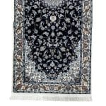 300 x 80cm Midnight Blue Nain Floral Medallion Hallway Runner - Image 3