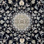 300 x 80cm Midnight Blue Nain Floral Medallion Hallway Runner - Image 6