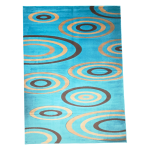 220cm x 160cm Turkish Blue Modern Machine Made Rug