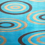 220cm x 160cm Turkish Blue Modern Machine Made Rug - Image 4